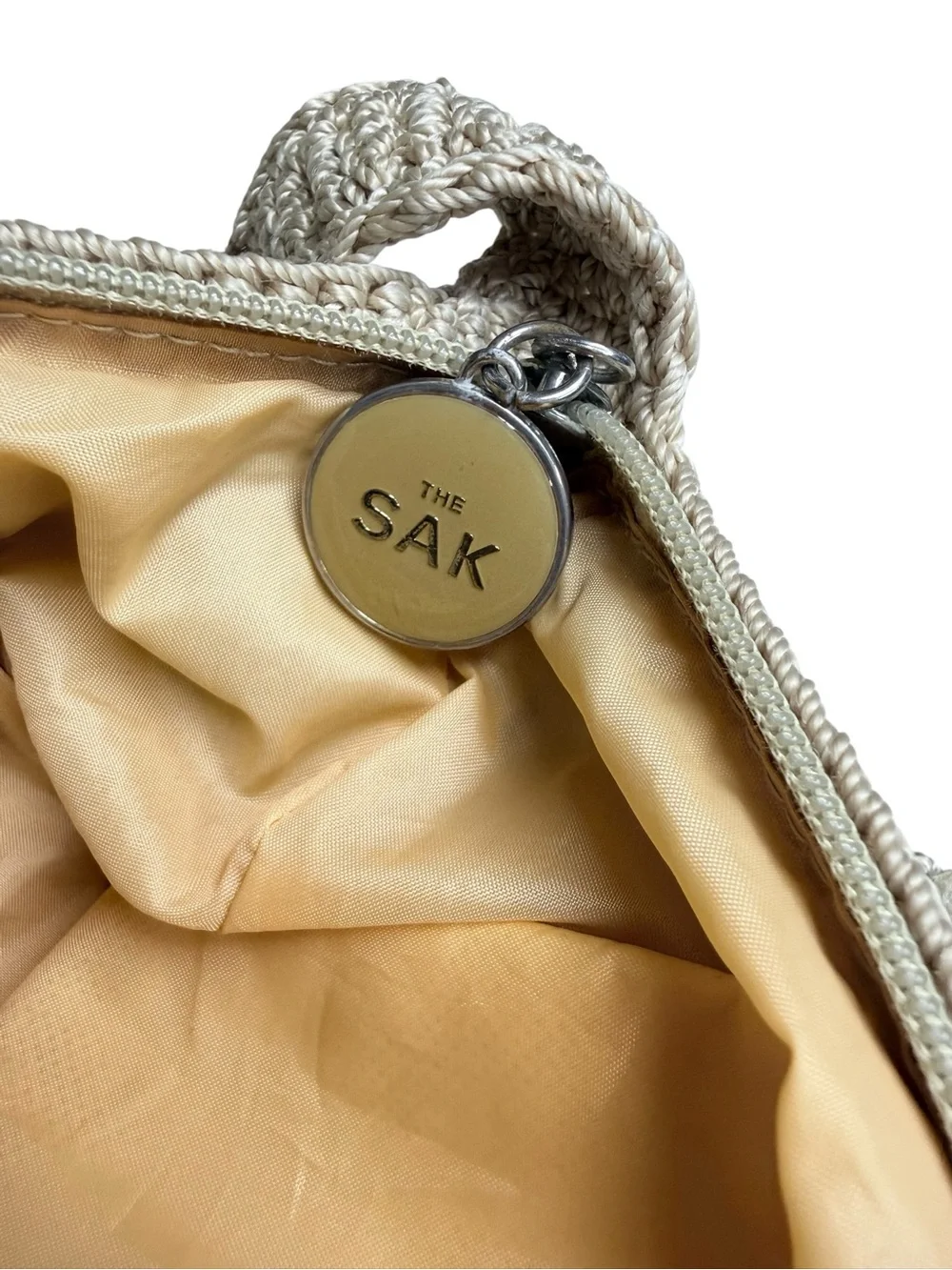 Vintage The Sak Hand-Crocheted Crossbody Hobo Bag